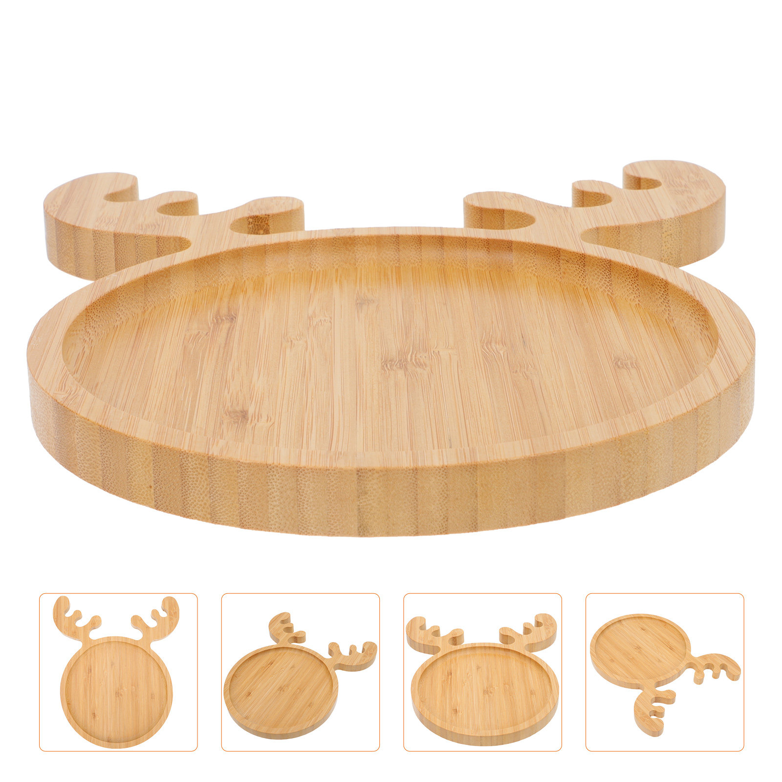 Food Snacks Easy - Bandeja de Bambu com Desenho Animado,