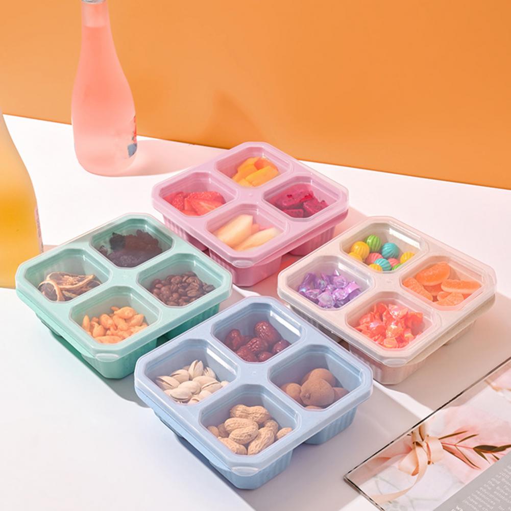 Food Snacks Easy - Caixa de Lanches com 4 Compartimentos,