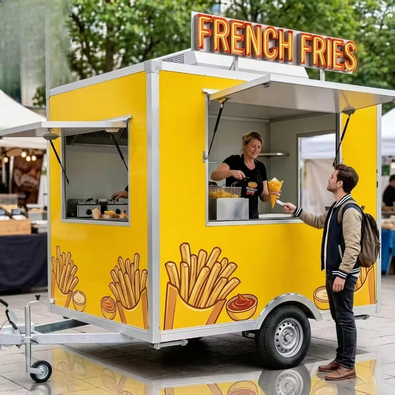 Food Snacks Easy - Carrinho de Lanches Móvel com Rodas,