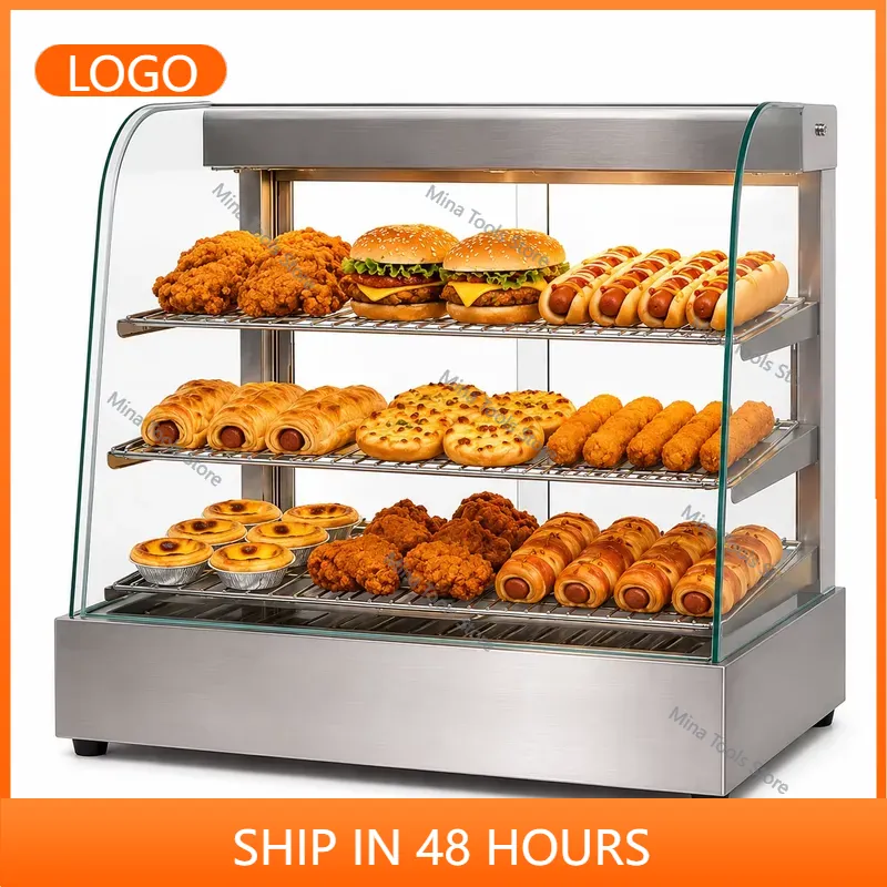 Snacks Food Warmer - Vitrine Elétrica de Aquecimento para Loja