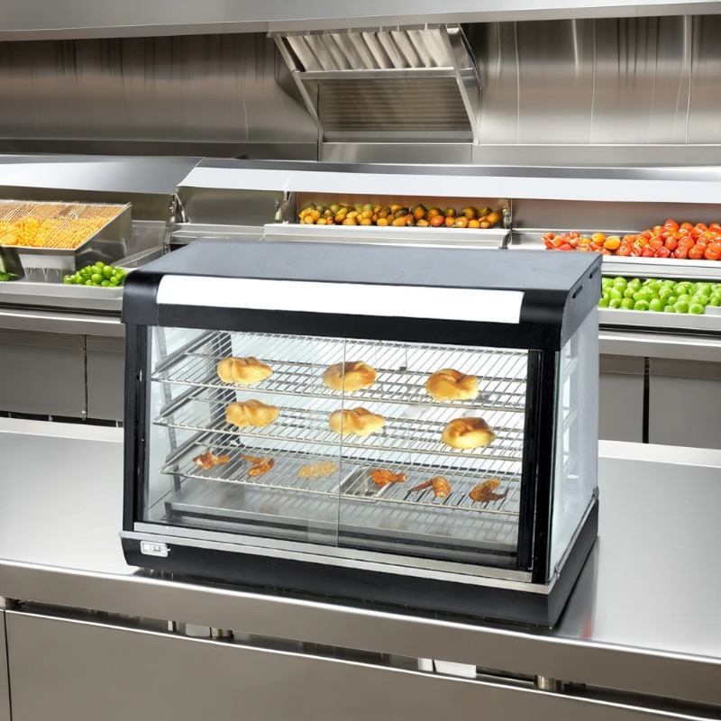 Snacks Food Warmer - Aquecedor de alimentos de vidro comercial