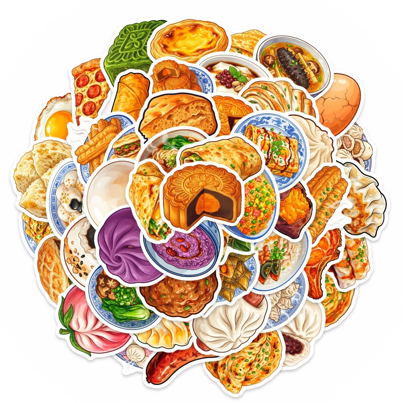 50 Adesivos de Material DIY pa - Food Good Snacks avaliação e preço