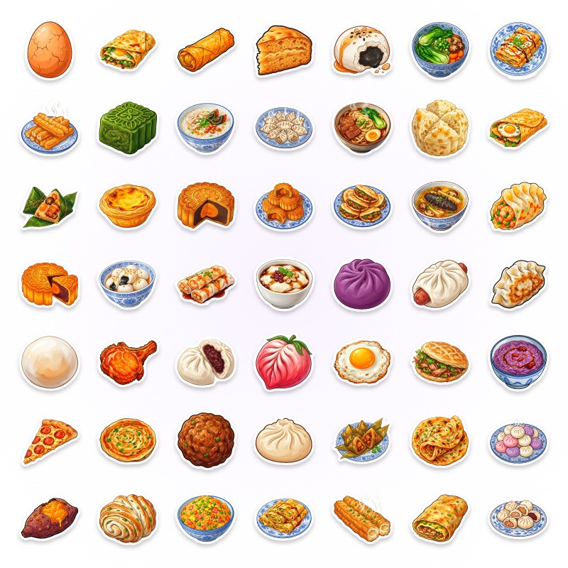 50 Adesivos de Material DIY pa - Food Good Snacks avaliação e preço