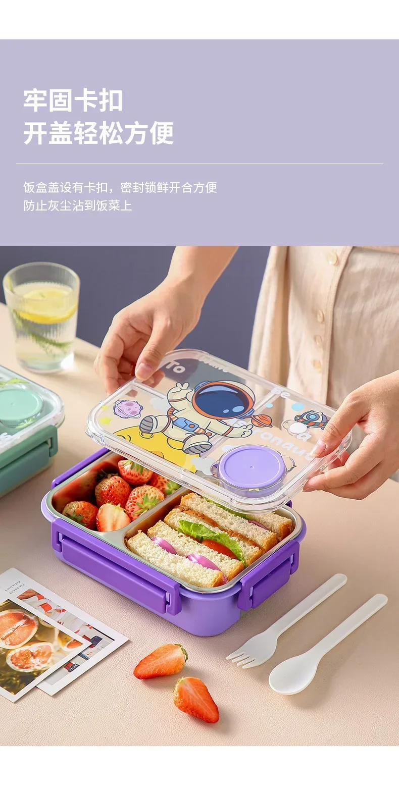 Lancheira bento de desenho ani - Snacks Food Warmer avaliação e preço
