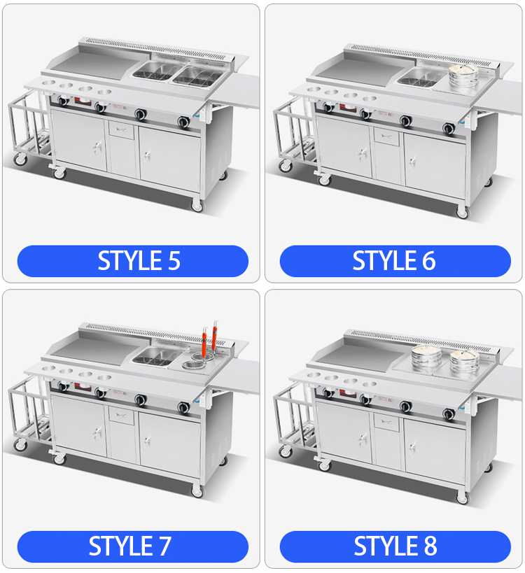 Carrinho de Comida Móvel a Gás - Snacks Food Warmer avaliação e preço