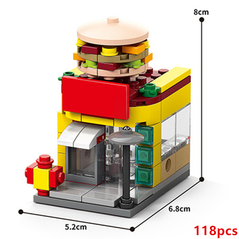 NOVO Kit de Blocos de Montar D - Food And Snacks Ideas avaliação e preço