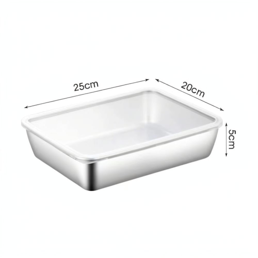 Recipiente moderno de aço inox - Food Snacks Easy avaliação e preço
