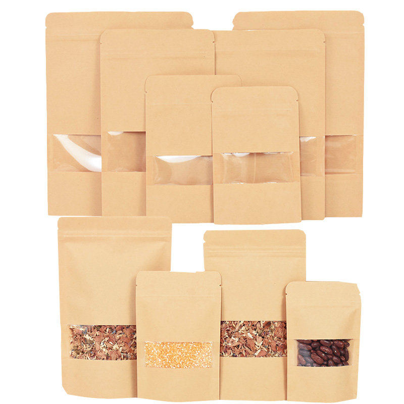 20/50 pçs sacos de papel kraft - Food Snacks For School avaliação e preço