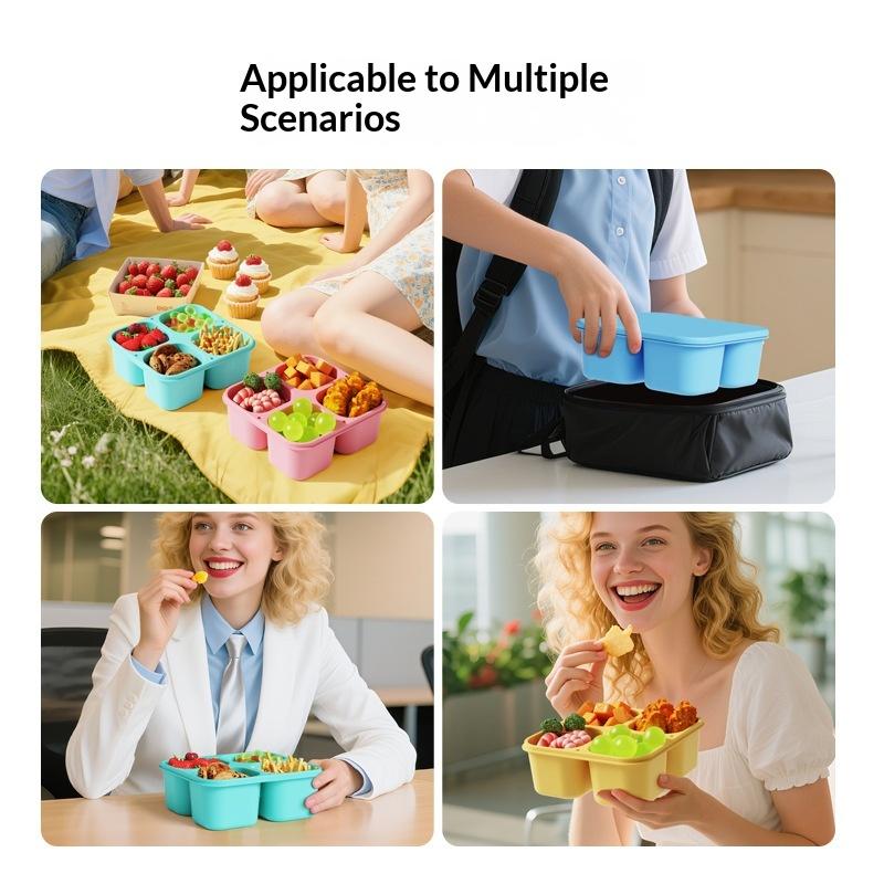 Caixa de Lanches de Silicone:  - Food Snacks For School avaliação e preço